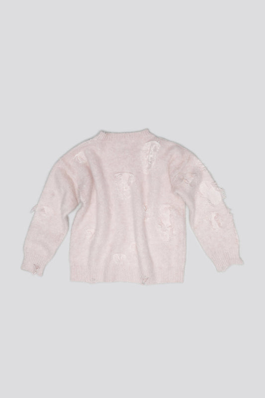 SHRUNKEN DECONSTRUCTED CREWNECK - LIGHT PINK - R13