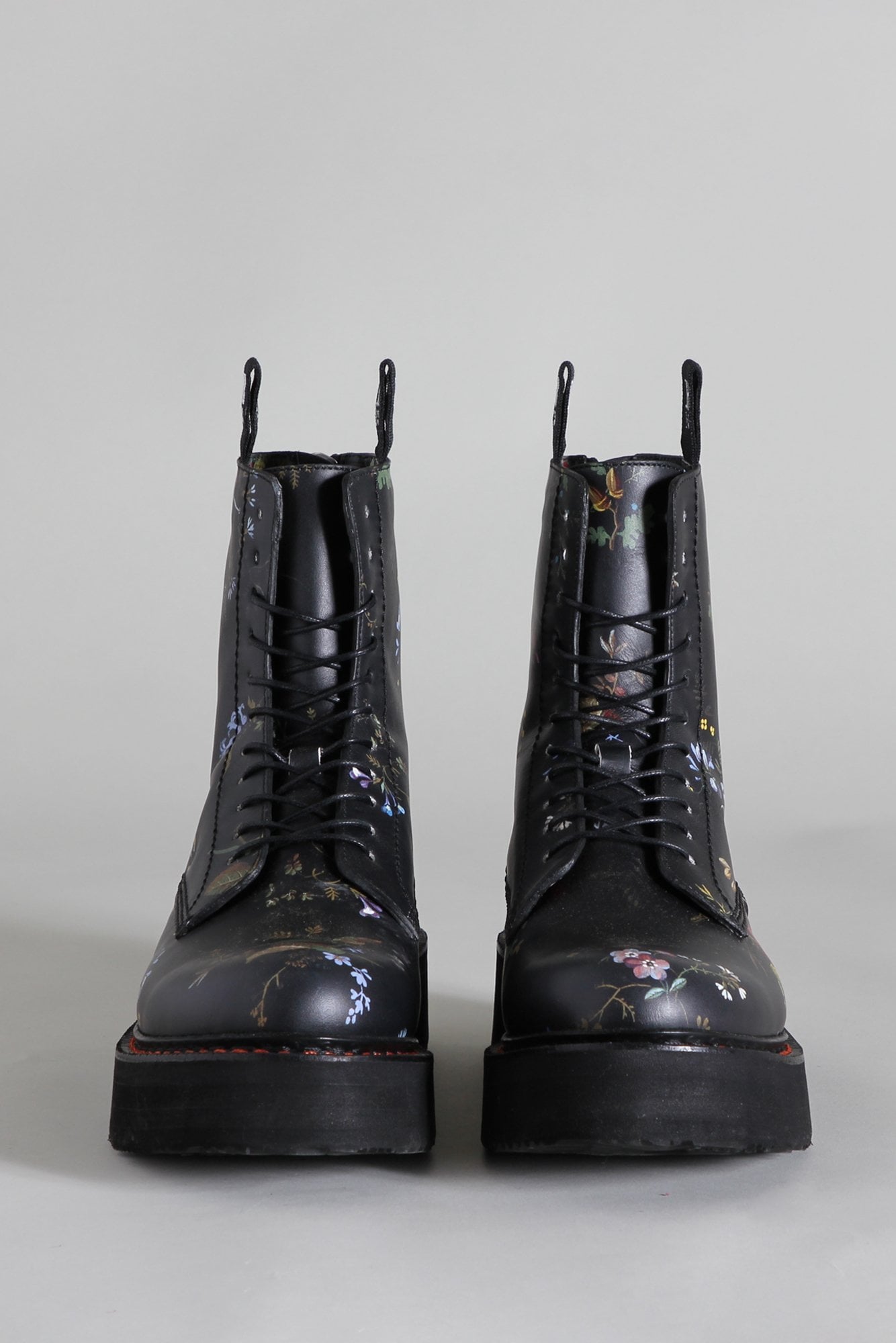 SINGLE STACK BOOT - BLACK FLORAL - R13