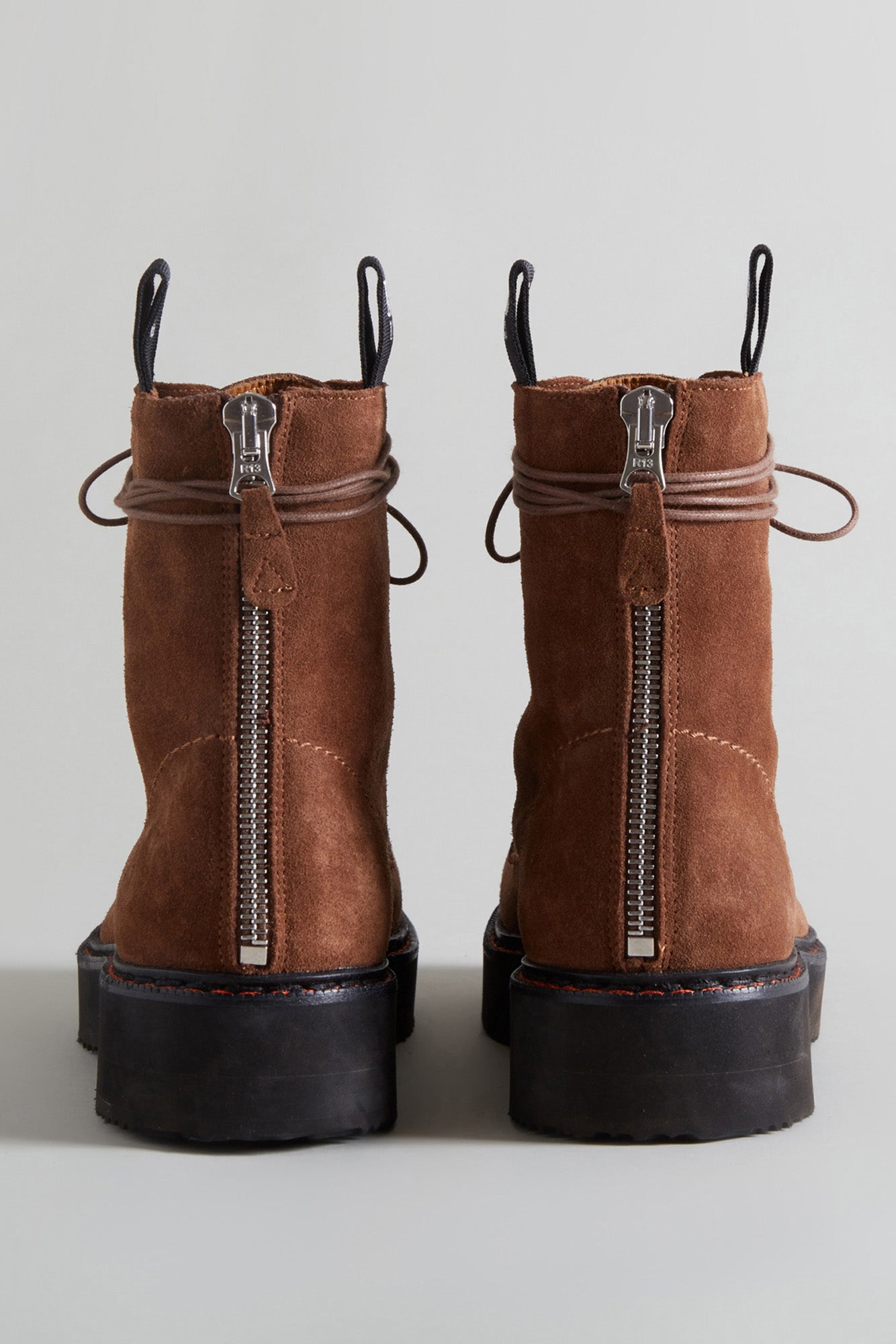 SINGLE STACK BOOT - BROWN SUEDE - R13