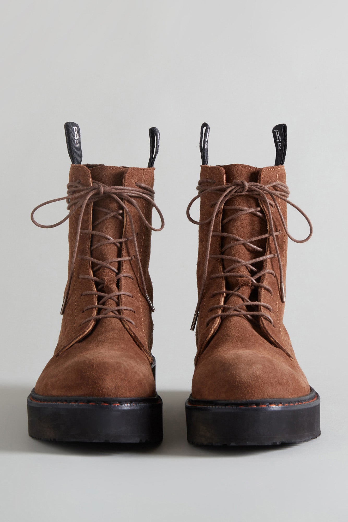 SINGLE STACK BOOT - BROWN SUEDE - R13