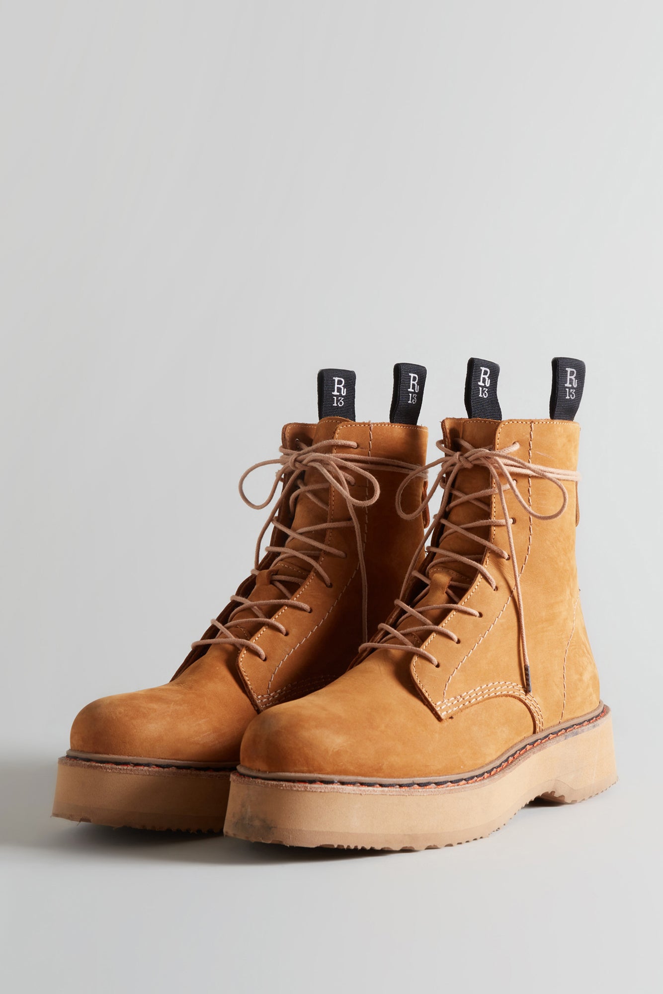 SINGLE STACK BOOT - TAN NUBUCK - R13