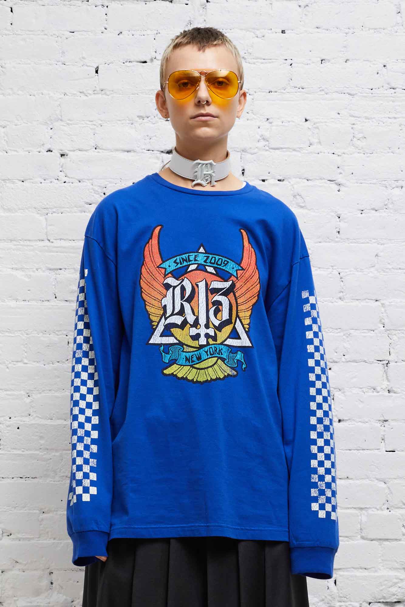 SKATE LONG SLEEVE T - BLUE - R13