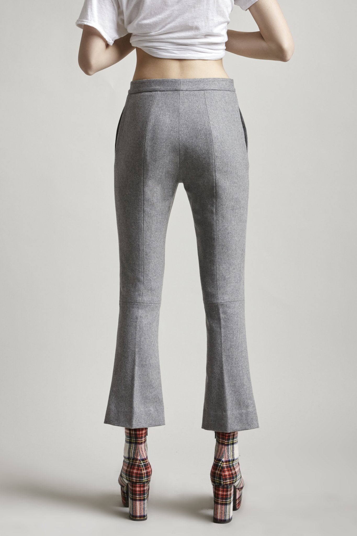 SKINNY KICK FLARE - LIGHT GREY - R13