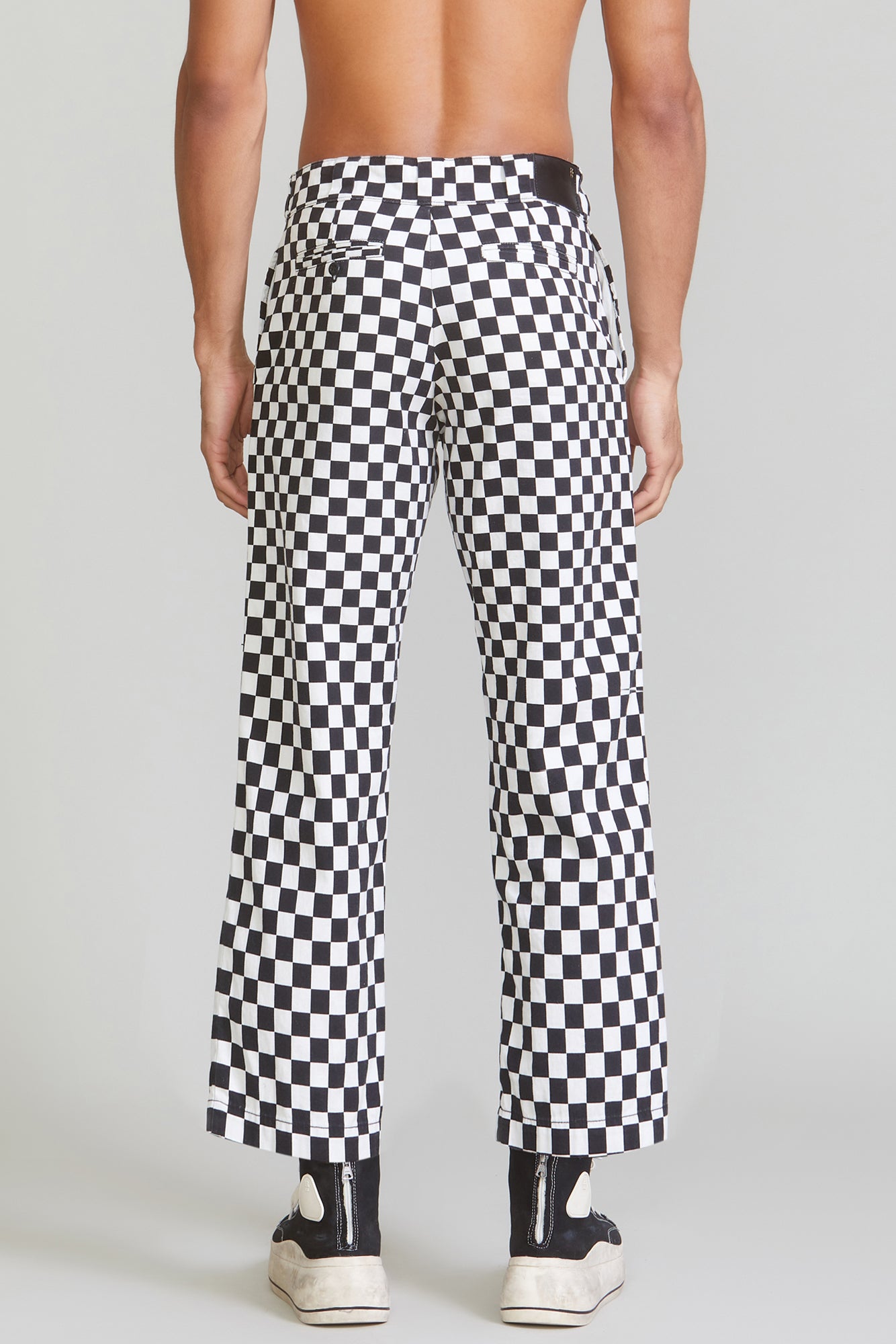 SLOUCH PANT - BLACK CHECKER - R13