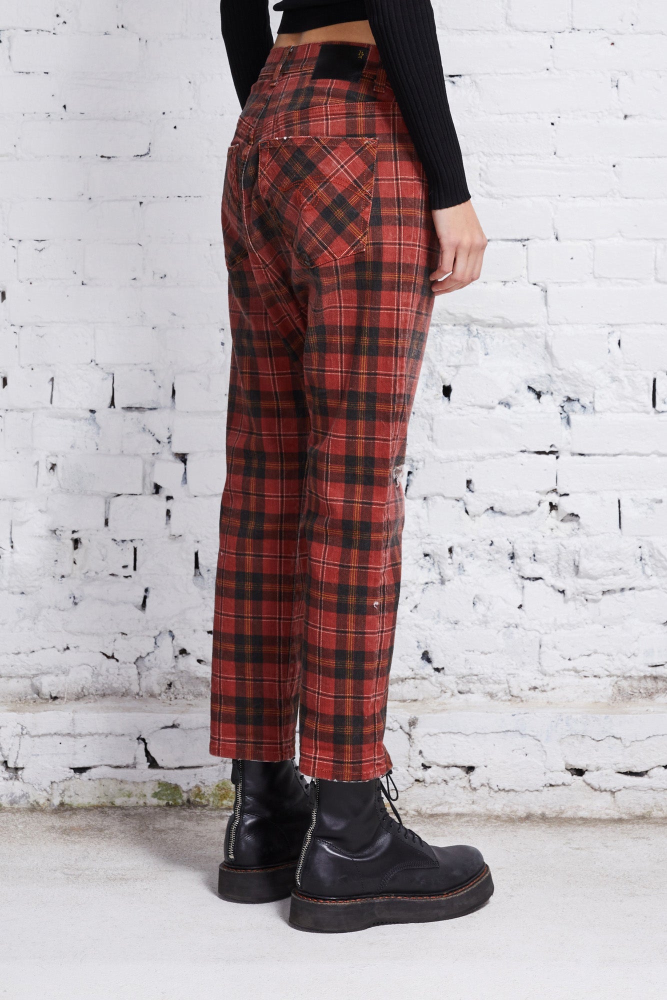 TAILORED DROP - ASH RED PLAID - R13