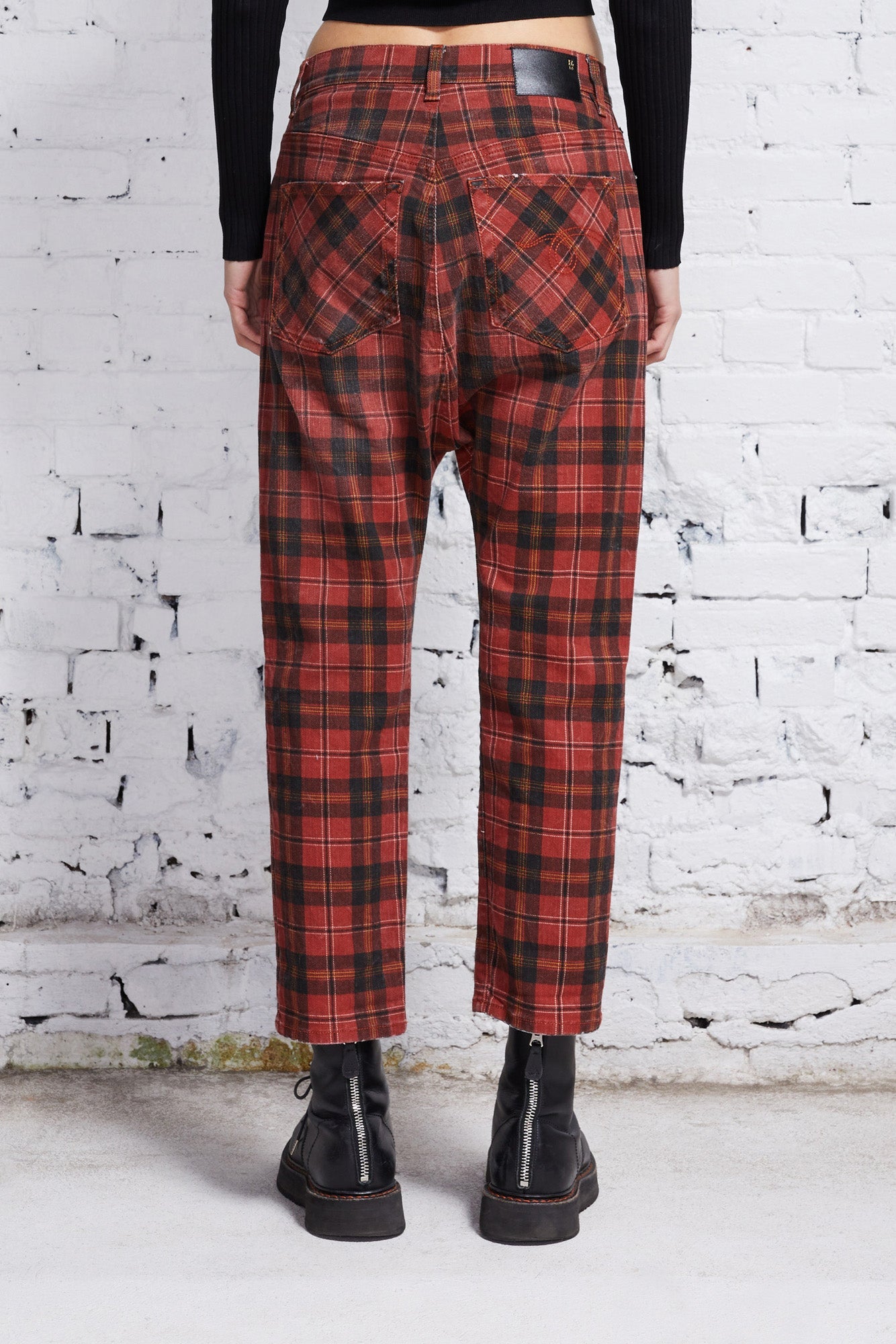 TAILORED DROP - ASH RED PLAID - R13