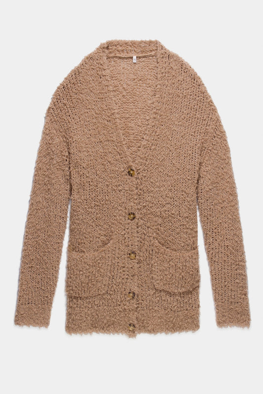 TEDDY BEAR CARDIGAN - OATMEAL - R13