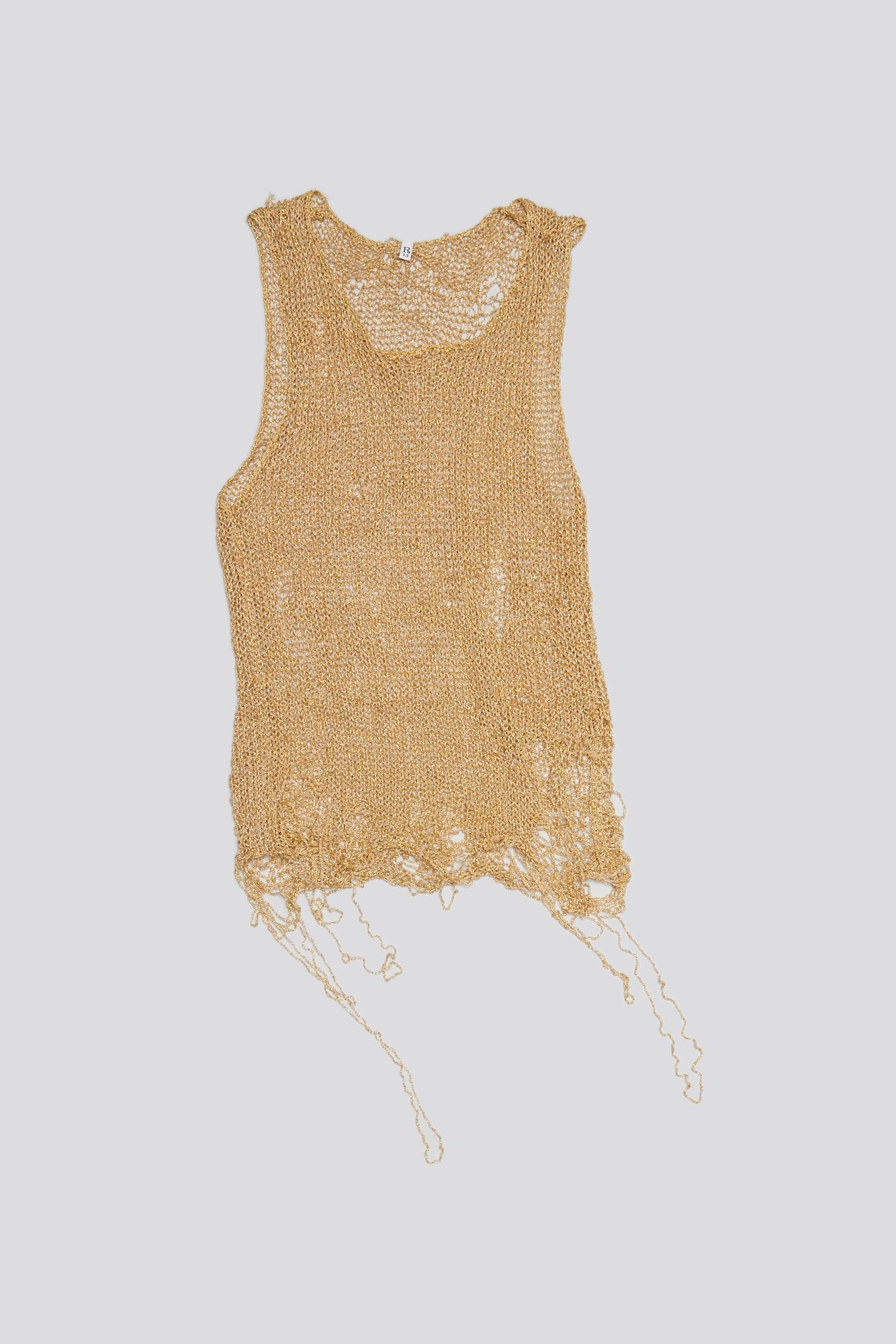 THREADBARE TANK TOP - GOLD - R13