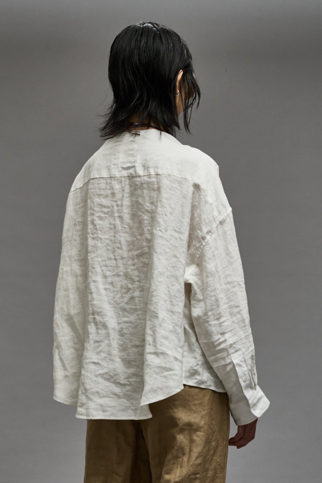 TWISTED NECK SHIRT - WHITE - R13