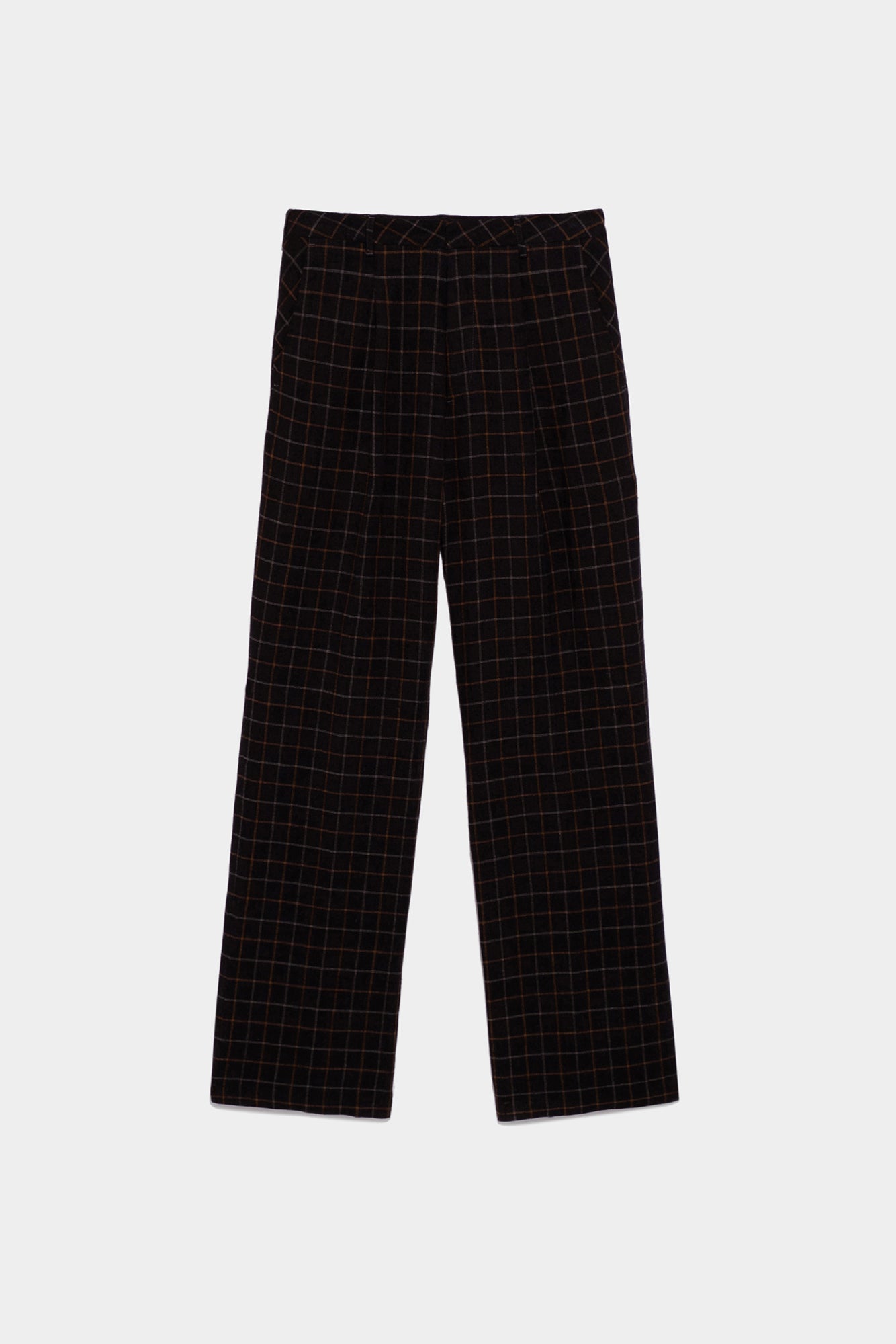 WIDE LEG TROUSER - BLACK PLAID - R13