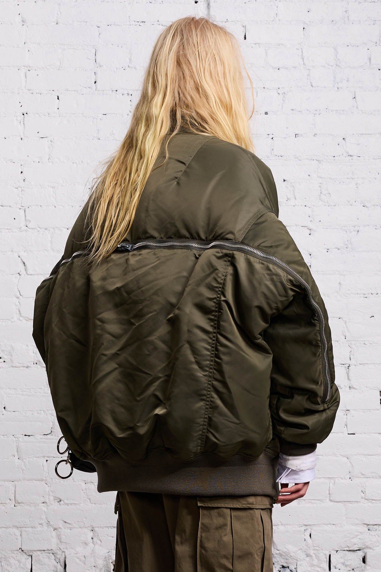 ZIP OUT DOWN BOMBER - OLIVE - R13