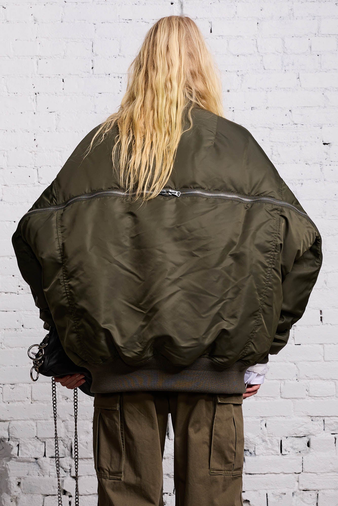 ZIP OUT DOWN BOMBER - OLIVE - R13