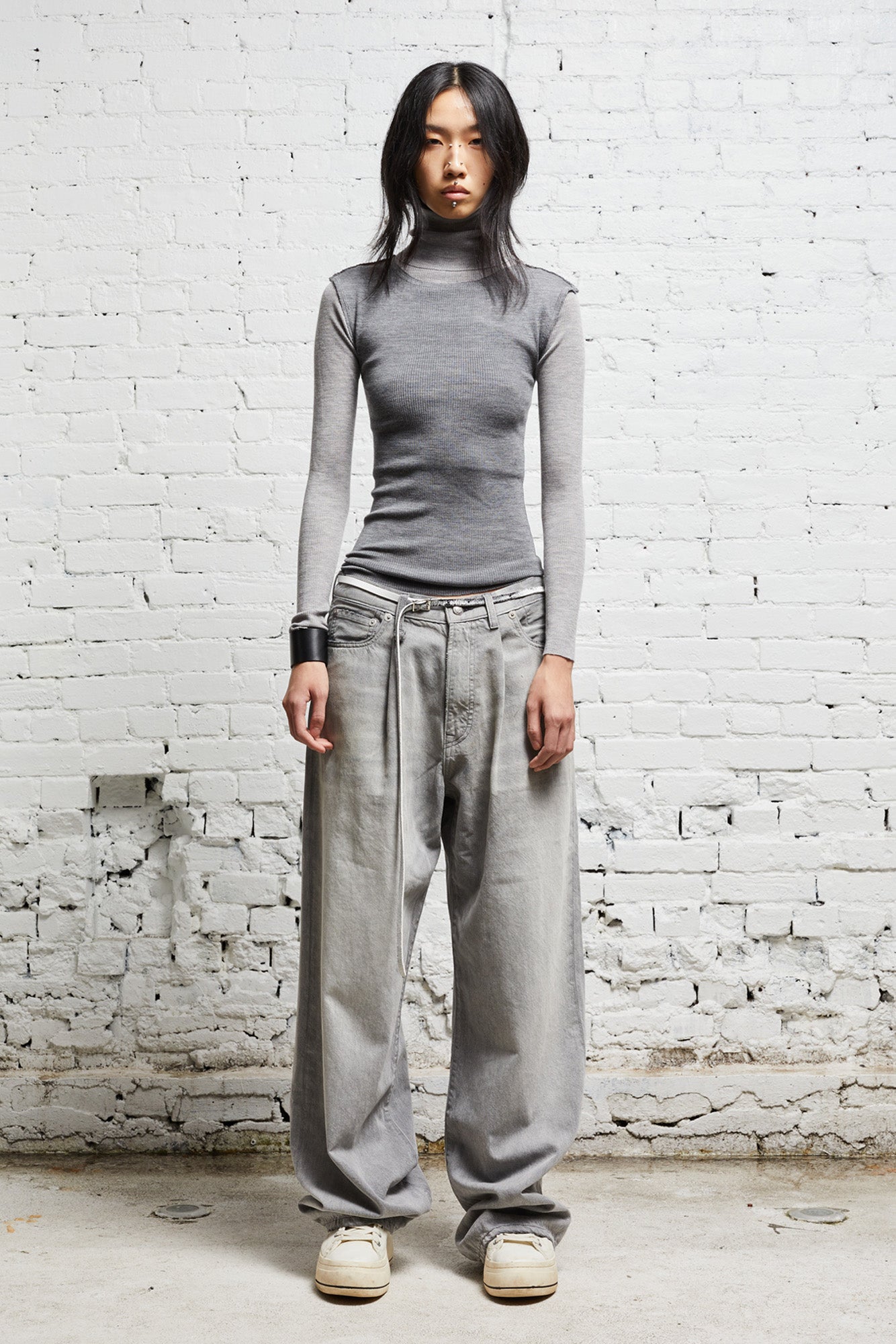 TURTLENECK TWIN SET - MULTI-GREY